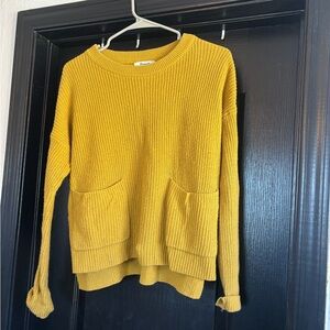 Madewell Mustard Crew Neck Sweater